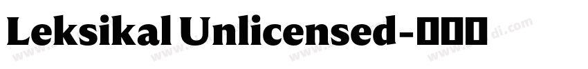 Leksikal Unlicensed字体转换